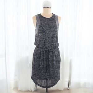Lou & Grey Sleeveless Heathered Black/Grey Dress | SIZE S